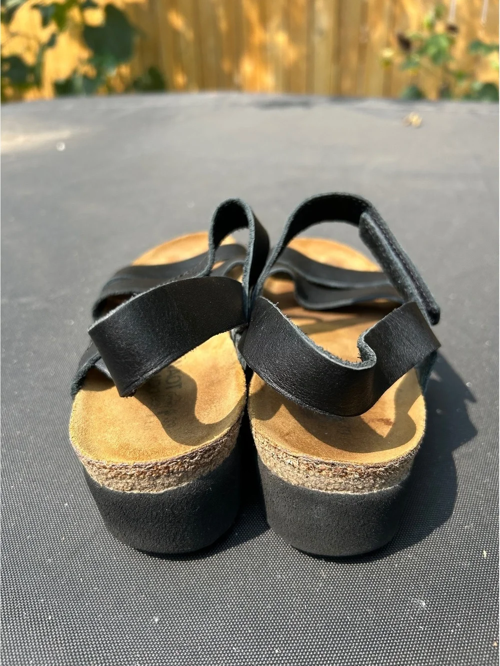 Naot black leather sandals shoes EU39